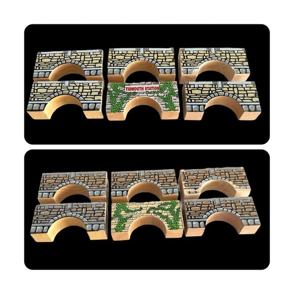 VintageThomas the Tank Gullane 2004 Limited Edition Double Side Bridges Blocks - Picture 3 of 7